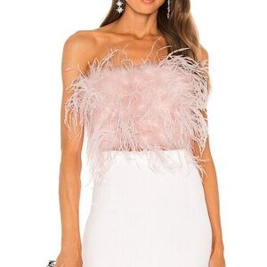LAMARQUE digital pink feather top